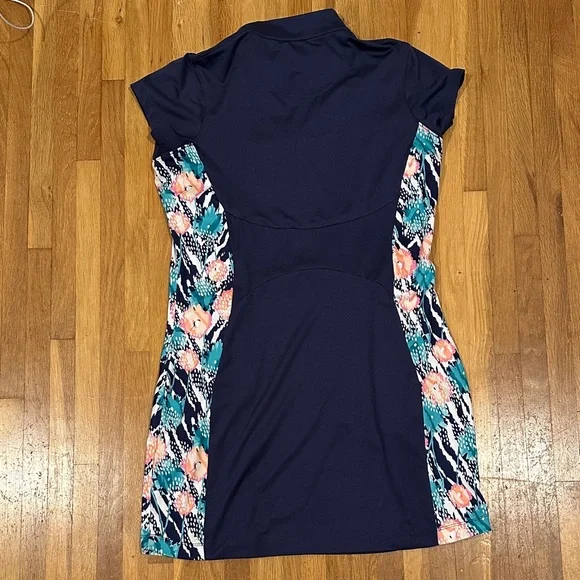 Pebble Beach | Women’s Navy and Floral Print Dress - Picture 16 of 16